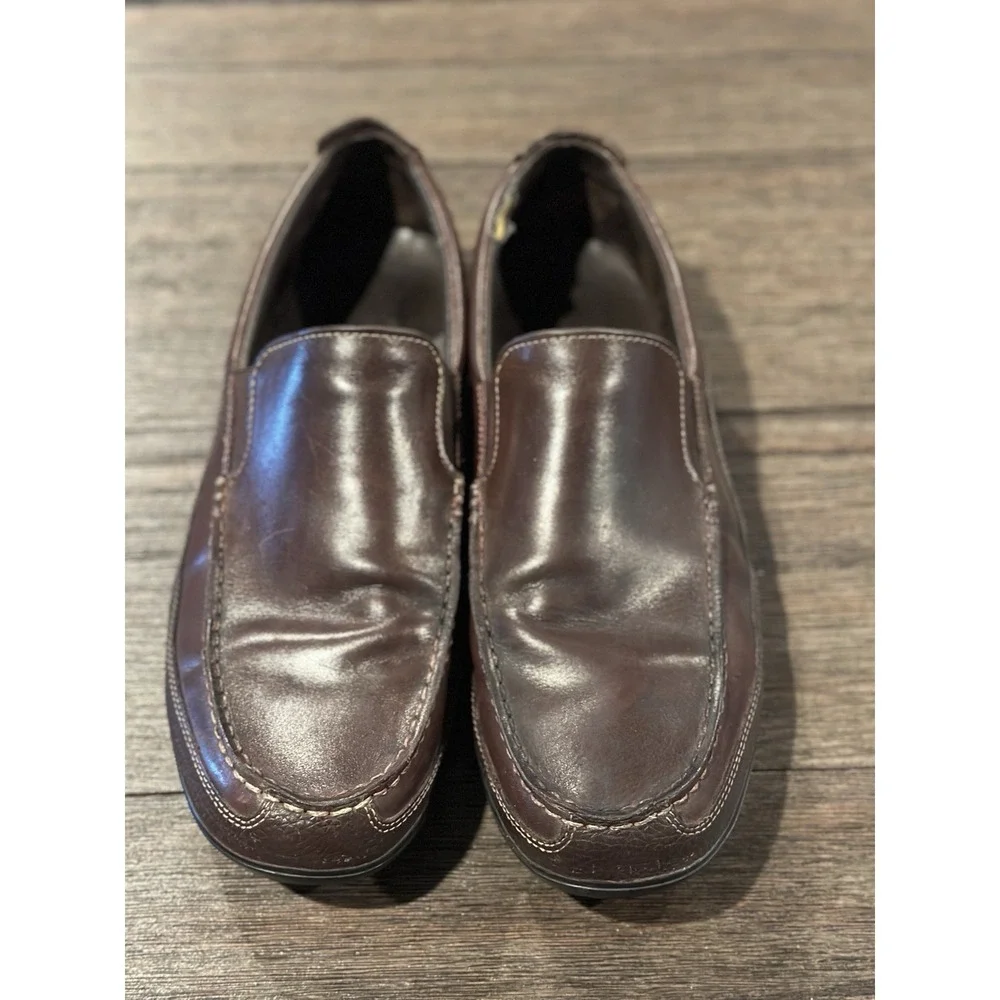 Cole‎ Haan Tucker Venatian Loafers Sz 14 W Brown Leather Comfort Driving Shoes